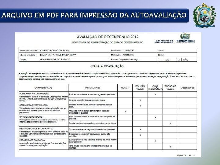 ARQUIVO EM PDF PARA IMPRESSÃO DA AUTOAVALIAÇÃO 