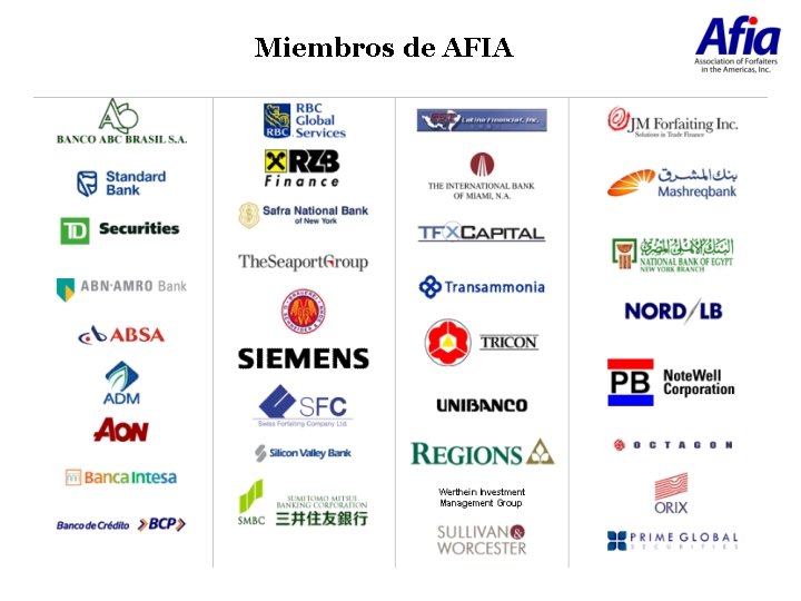 Miembros de AFIA 