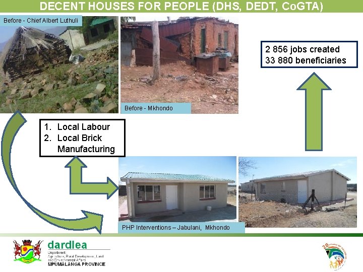 DECENT HOUSES FOR PEOPLE (DHS, DEDT, Co. GTA) Before - Chief Albert Luthuli 2
