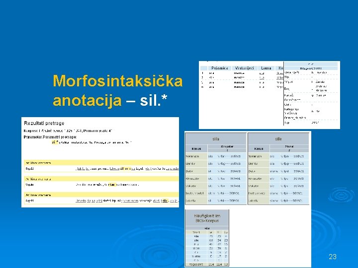 Morfosintaksička anotacija – sil. * 23 