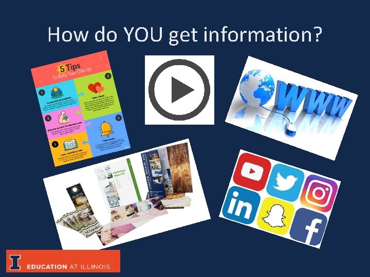 How do YOU get information? 