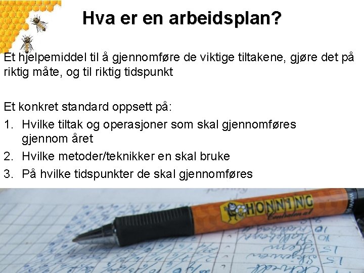 Hva er en arbeidsplan? Et hjelpemiddel til å gjennomføre de viktige tiltakene, gjøre det