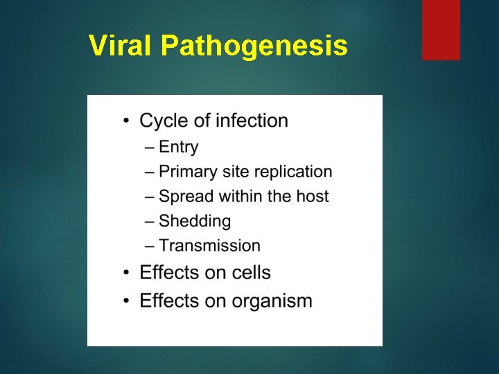 Viral Pathogenesis 