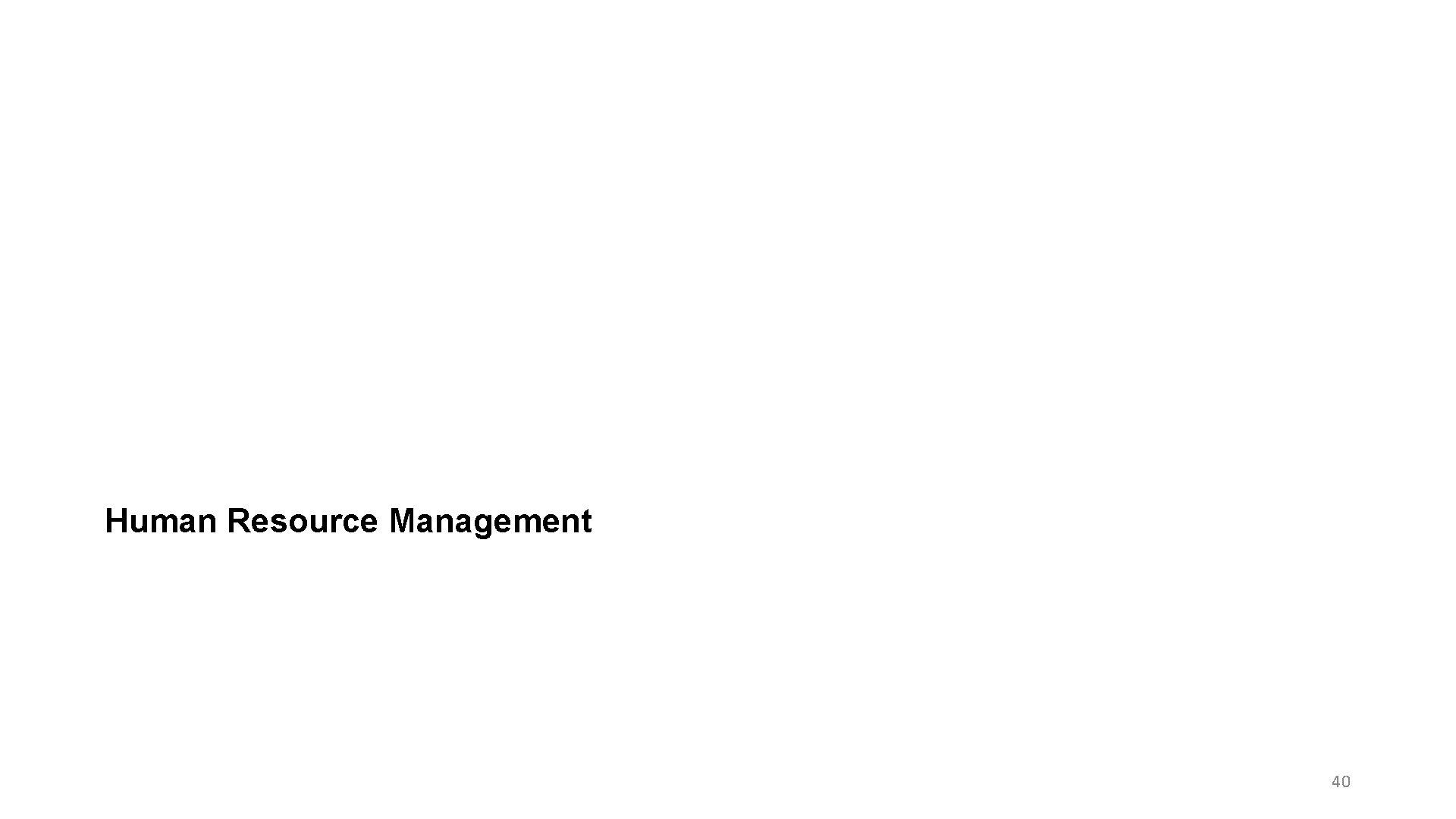 PART D Human Resource Management 40 