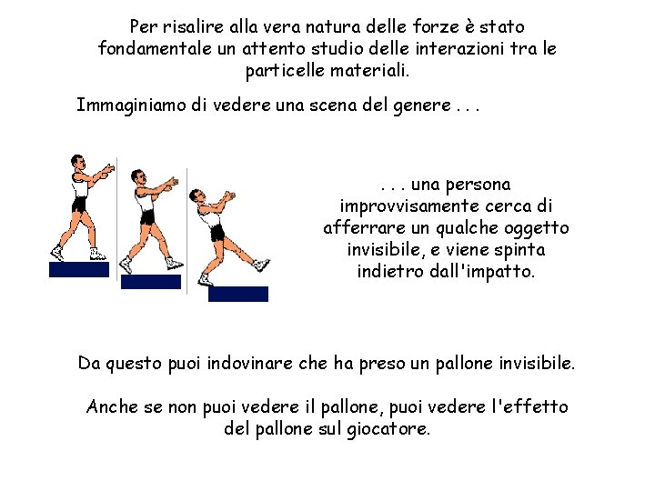 Per risalire alla vera natura delle forze è stato fondamentale un attento studio delle