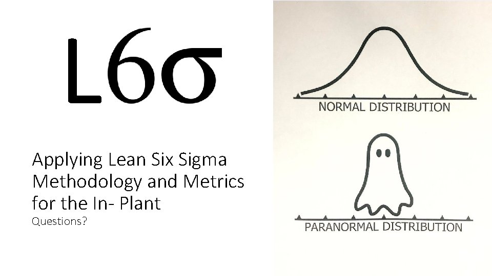 L Applying Lean Six Sigma Methodology and Metrics for the In- Plant Questions? 