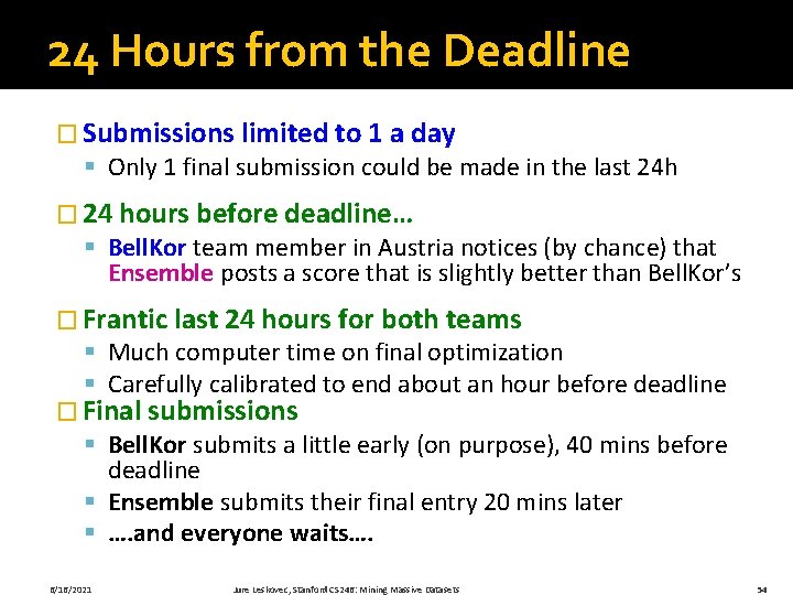 24 Hours from the Deadline � Submissions limited to 1 a day § Only