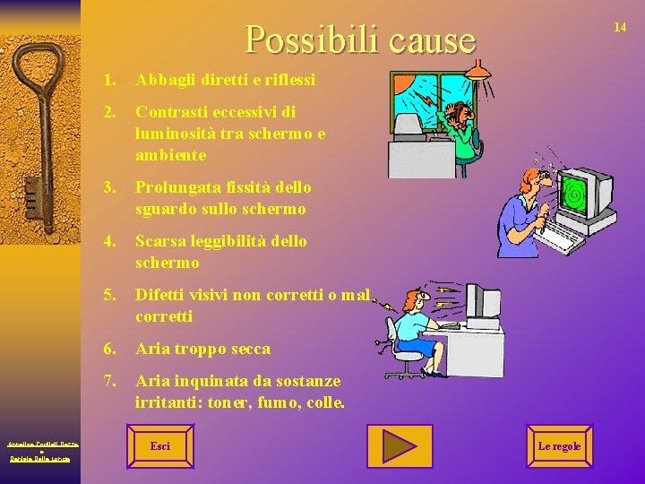 Possibili cause Annalisa Cogliati Dezza e Daniela Della Longa 1. Abbagli diretti e riflessi