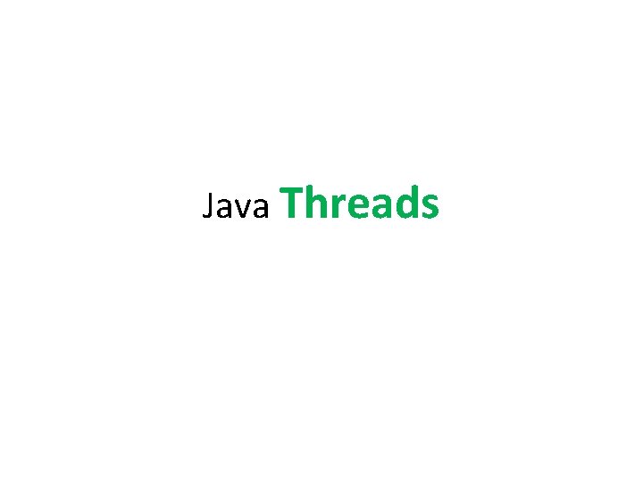 Java Threads 