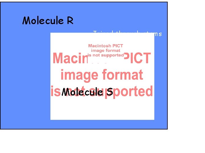 Molecule R Joined through atoms r and s Molecule S 