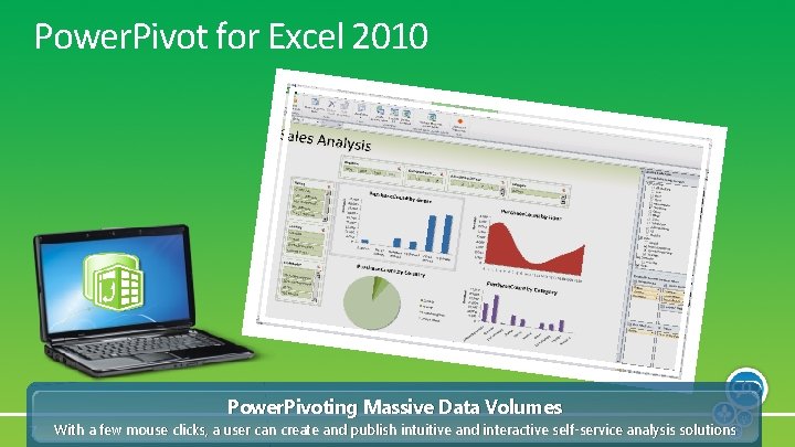 Power. Pivot for Excel 2010 Power. Pivoting Massive Data Volumes 7 With a few