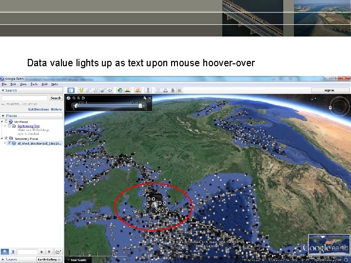 Data value lights up as text upon mouse hoover-over 16 juni 2021 