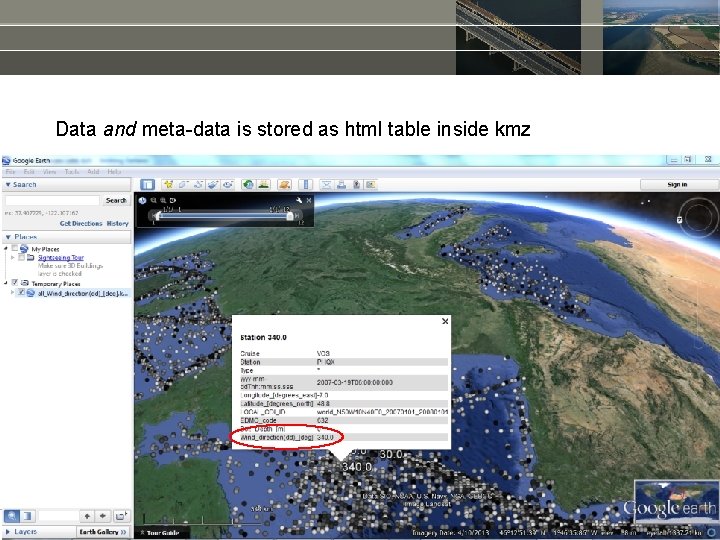 Data and meta-data is stored as html table inside kmz 16 juni 2021 