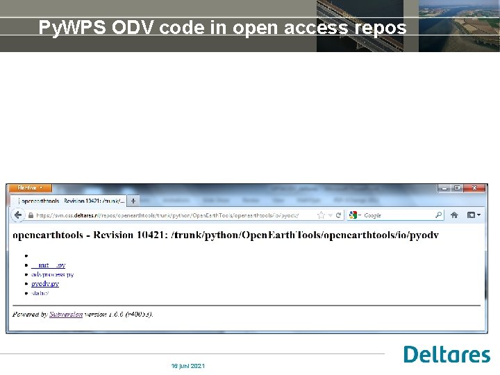 Py. WPS ODV code in open access repos 16 juni 2021 