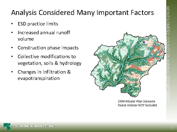  • ESD practice limits • Increased annual runoff volume • Construction phase impacts