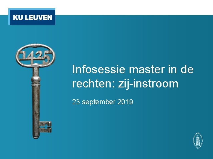 Infosessie master in de rechten: zij instroom 23 september 2019 