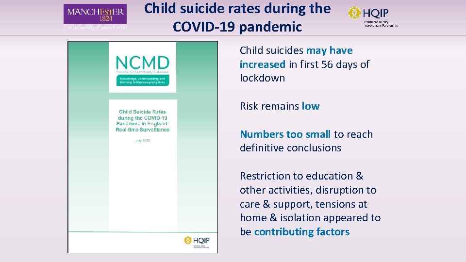 Child suicide rates during the COVID-19 pandemic Child suicides may have increased in first