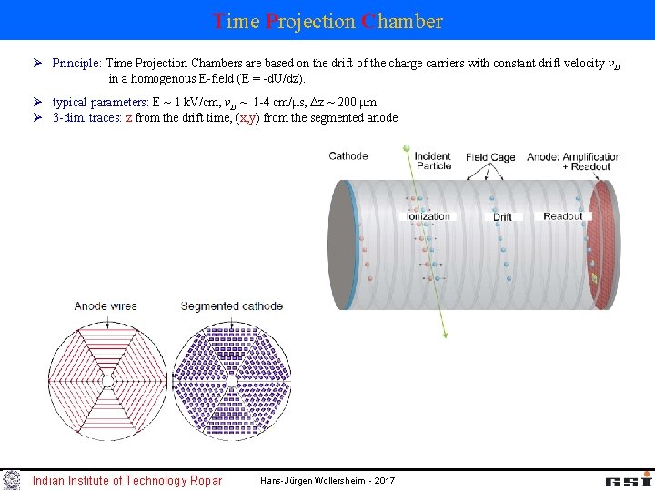 Time Projection Chamber Ø Principle: Time Projection Chambers are based on the drift of