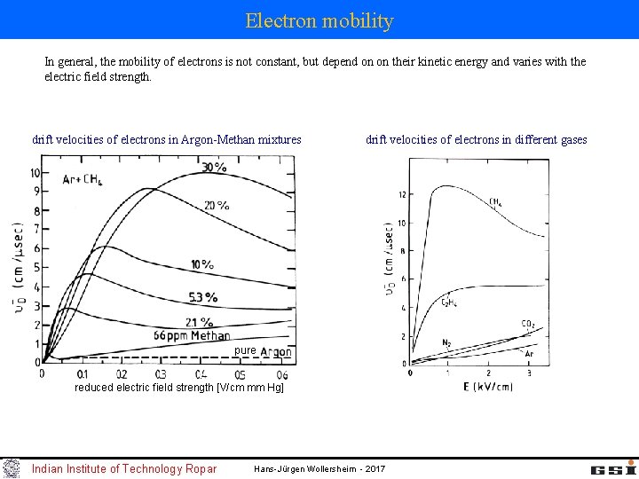 Electron mobility In general, the mobility of electrons is not constant, but depend on
