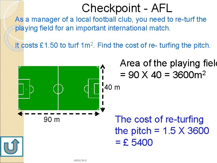 Checkpoint - AFL As a manager of a local football club, you need to