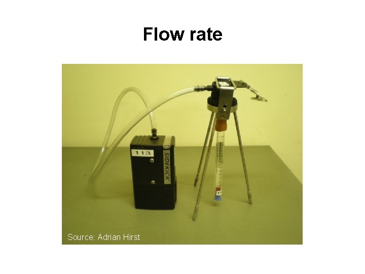Flow rate Source: Adrian Hirst 