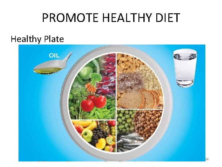 PROMOTE HEALTHY DIET Healthy Plate 34 