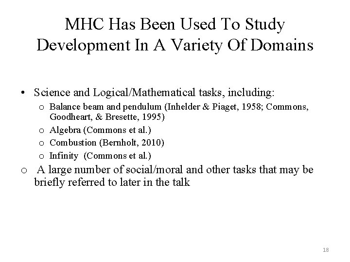MHC Has Been Used To Study Development In A Variety Of Domains • Science MHC Has Been Used To Study Development In A Variety Of Domains • Science