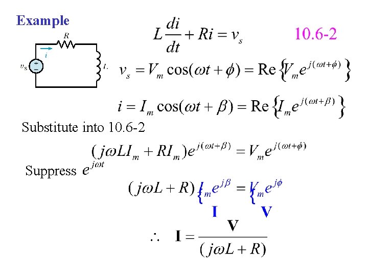 Example Substitute into 10. 6 -2 Suppress 