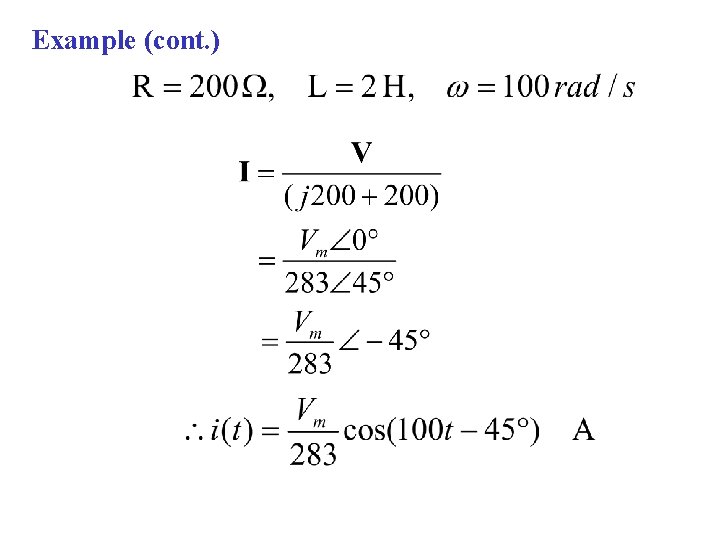 Example (cont. ) 