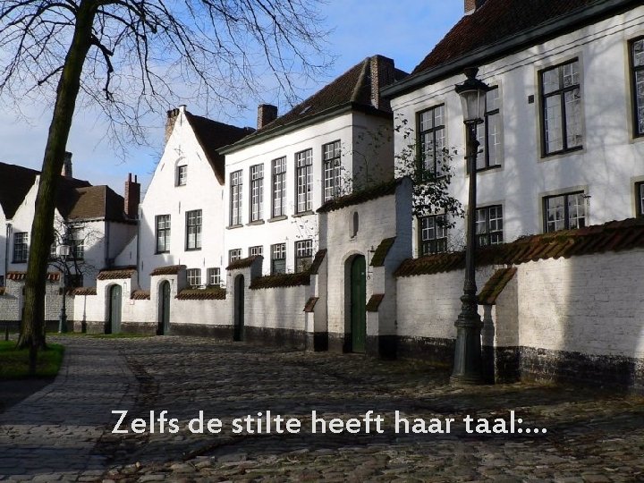 . Zelfs de stilte heeft haar taal: … 