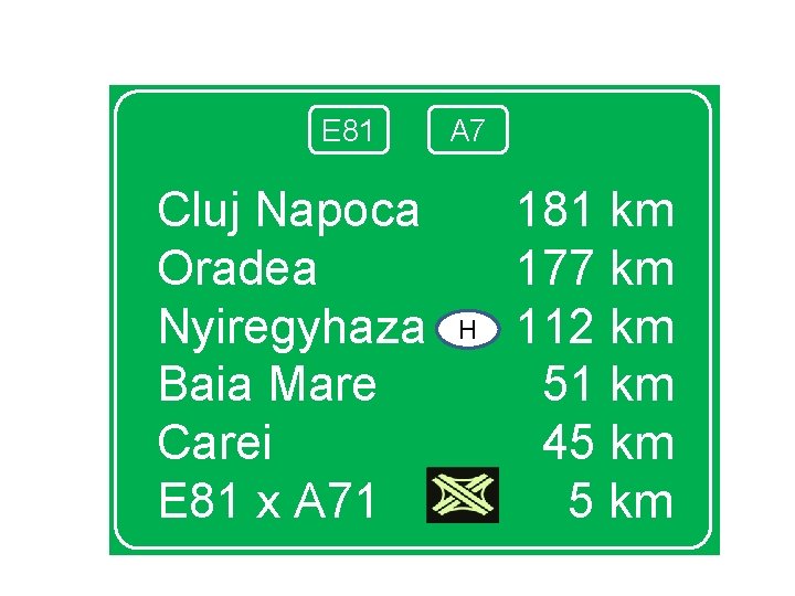 E 81 Cluj Napoca Oradea Nyiregyhaza Baia Mare Carei E 81 x A 71