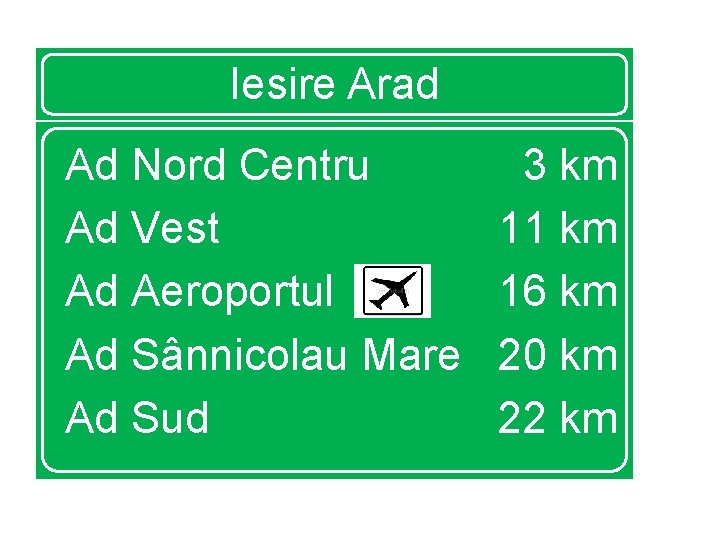 Iesire Arad Ad Nord Centru Ad Vest Ad Aeroportul Ad Sânnicolau Mare Ad Sud