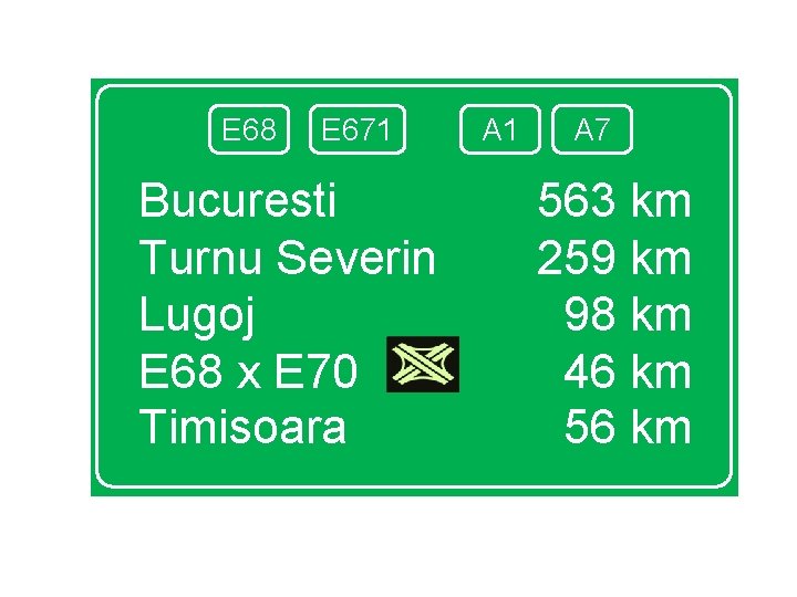 E 68 E 671 Bucuresti Turnu Severin Lugoj E 68 x E 70 Timisoara