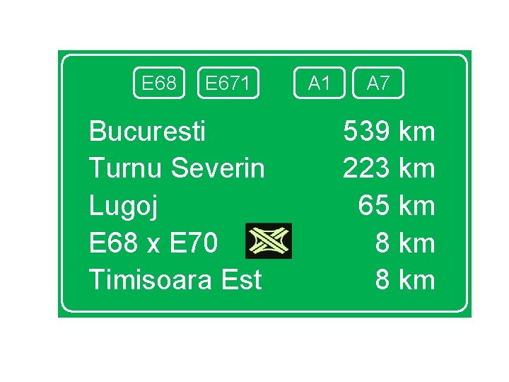 E 68 E 671 Bucuresti Turnu Severin Lugoj E 68 x E 70 Timisoara