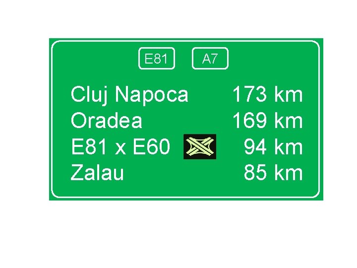 E 81 Cluj Napoca Oradea E 81 x E 60 Zalau A 7 173
