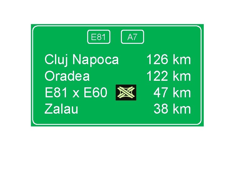 E 81 Cluj Napoca Oradea E 81 x E 60 Zalau A 7 126