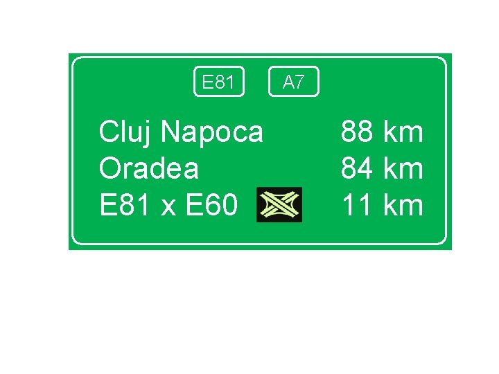E 81 Cluj Napoca Oradea E 81 x E 60 A 7 88 km