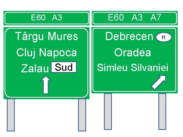 E 60 x E 81 E 60 A 3 Târgu Mures Cluj Napoca Sud