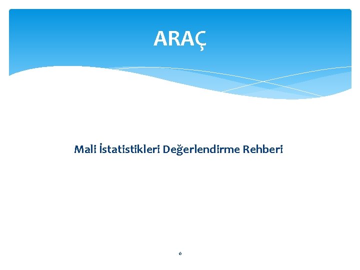ARAÇ Mali İstatistikleri Değerlendirme Rehberi 6 