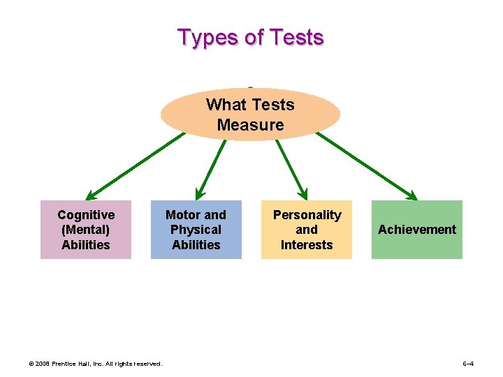 Types of Tests What Tests Measure Cognitive (Mental) Abilities © 2008 Prentice Hall, Inc.