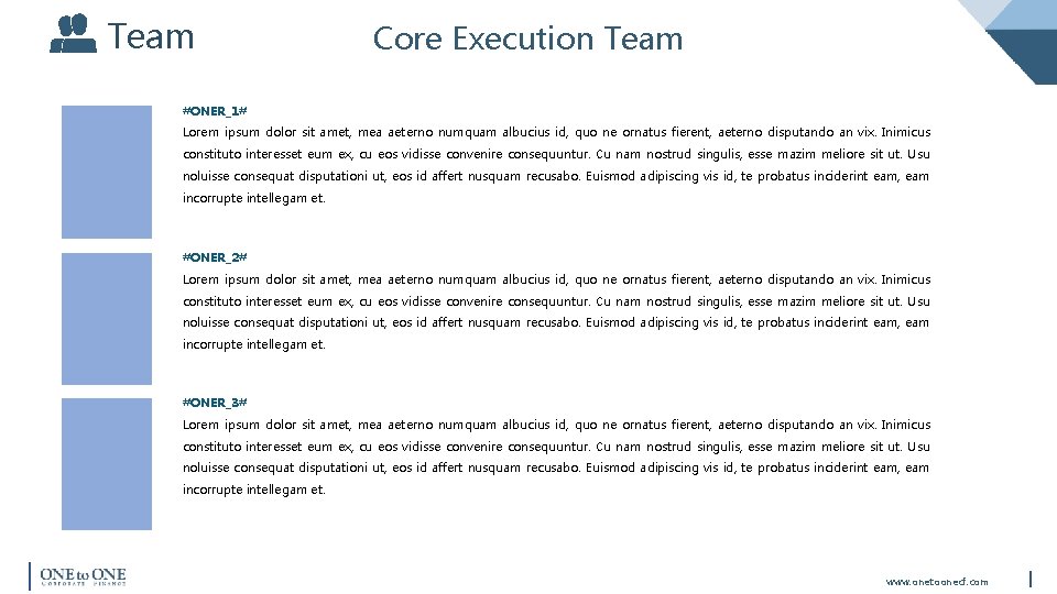 Team Core Execution Team #ONER_1# Lorem ipsum dolor sit amet, mea aeterno numquam albucius
