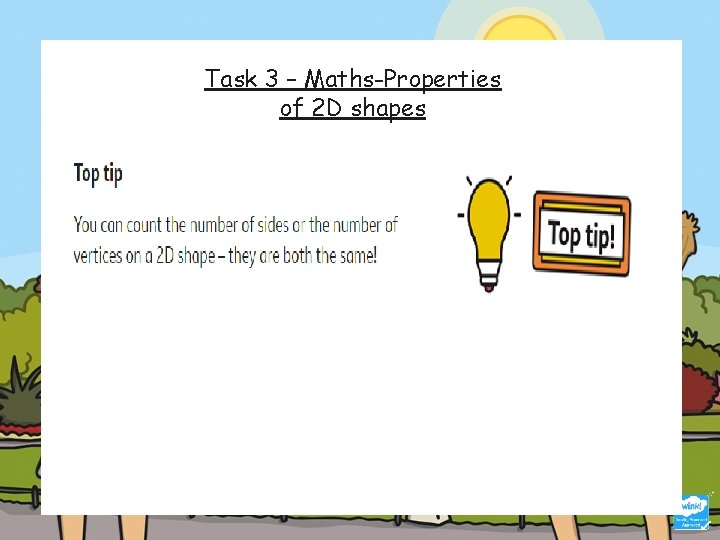 Task 3 – Maths-Properties of 2 D shapes 