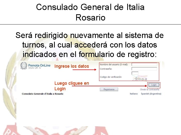 Consulado General de Italia Rosario Será redirigido nuevamente al sistema de turnos, al cual