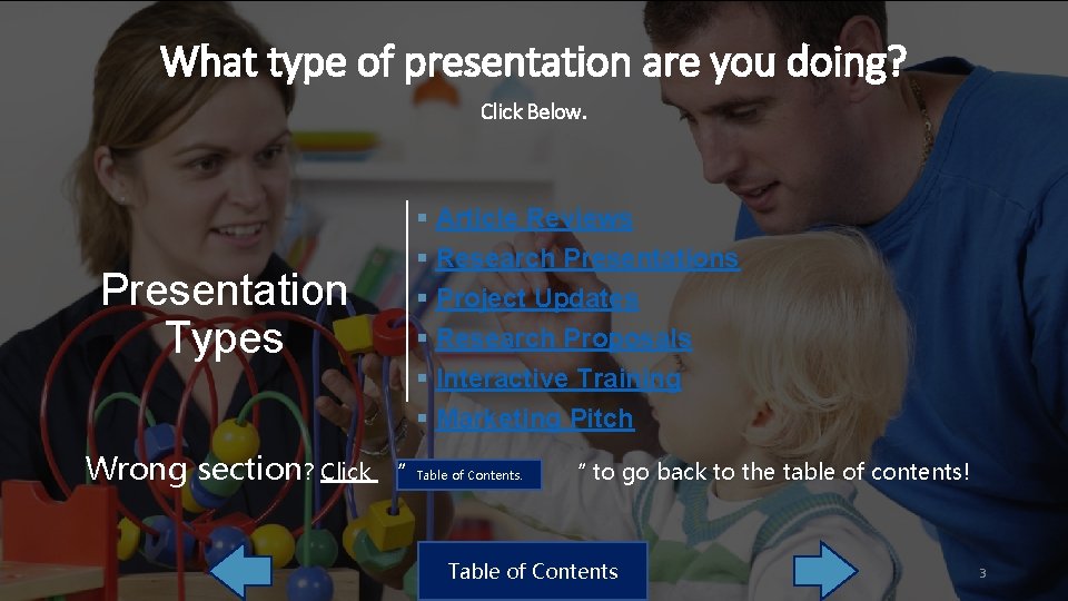What type of presentation are you doing? Click Below. § Article Reviews § Research What type of presentation are you doing? Click Below. § Article Reviews § Research