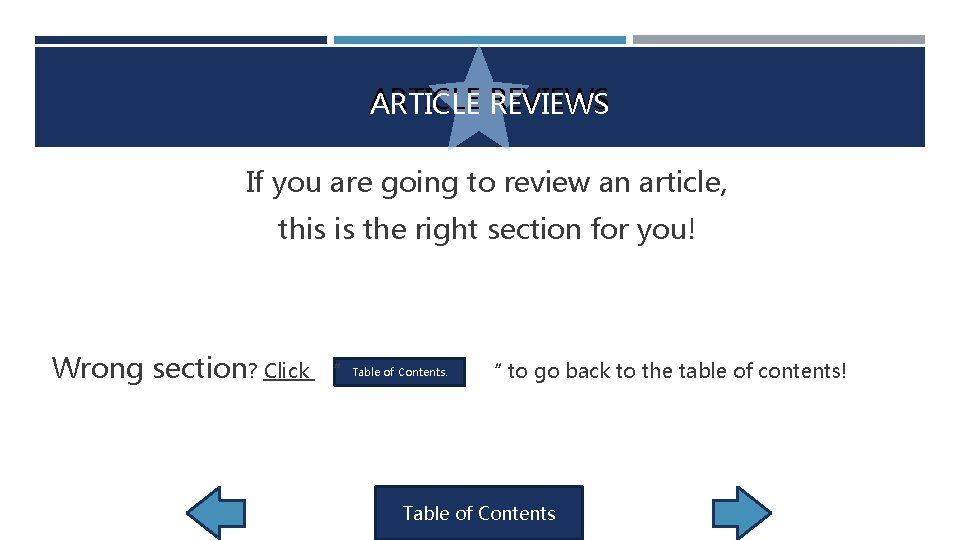 ARTICLE REVIEWS If you are going to review an article, this is the right ARTICLE REVIEWS If you are going to review an article, this is the right