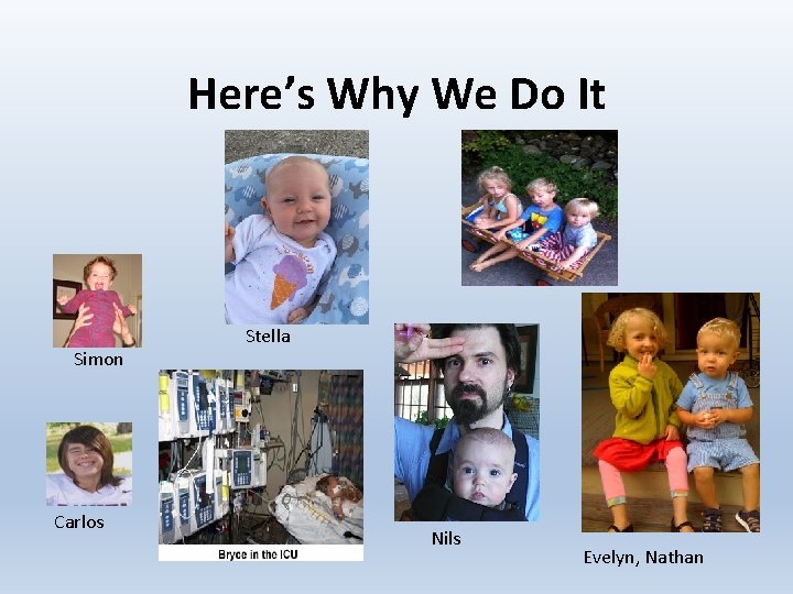 Here’s Why We Do It Simon Carlos Stella Nils Evelyn, Nathan 