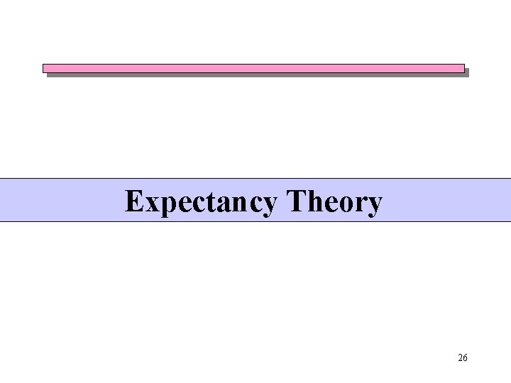 Expectancy Theory 26 Expectancy Theory 26