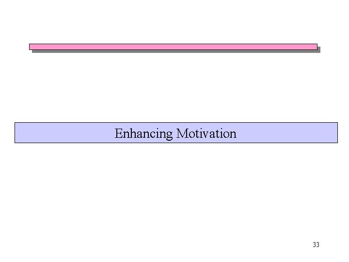 Enhancing Motivation 33 Enhancing Motivation 33