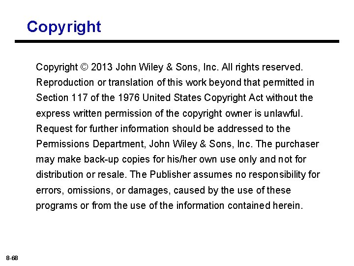 Copyright © 2013 John Wiley & Sons, Inc. All rights reserved. Reproduction or translation