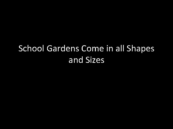 School Gardens Come in all Shapes and Sizes 